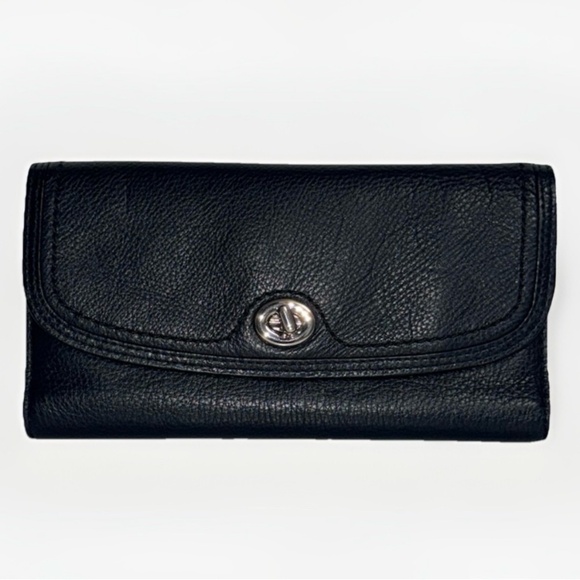 Coach Black Leather Wallet - Picture 1 of 4